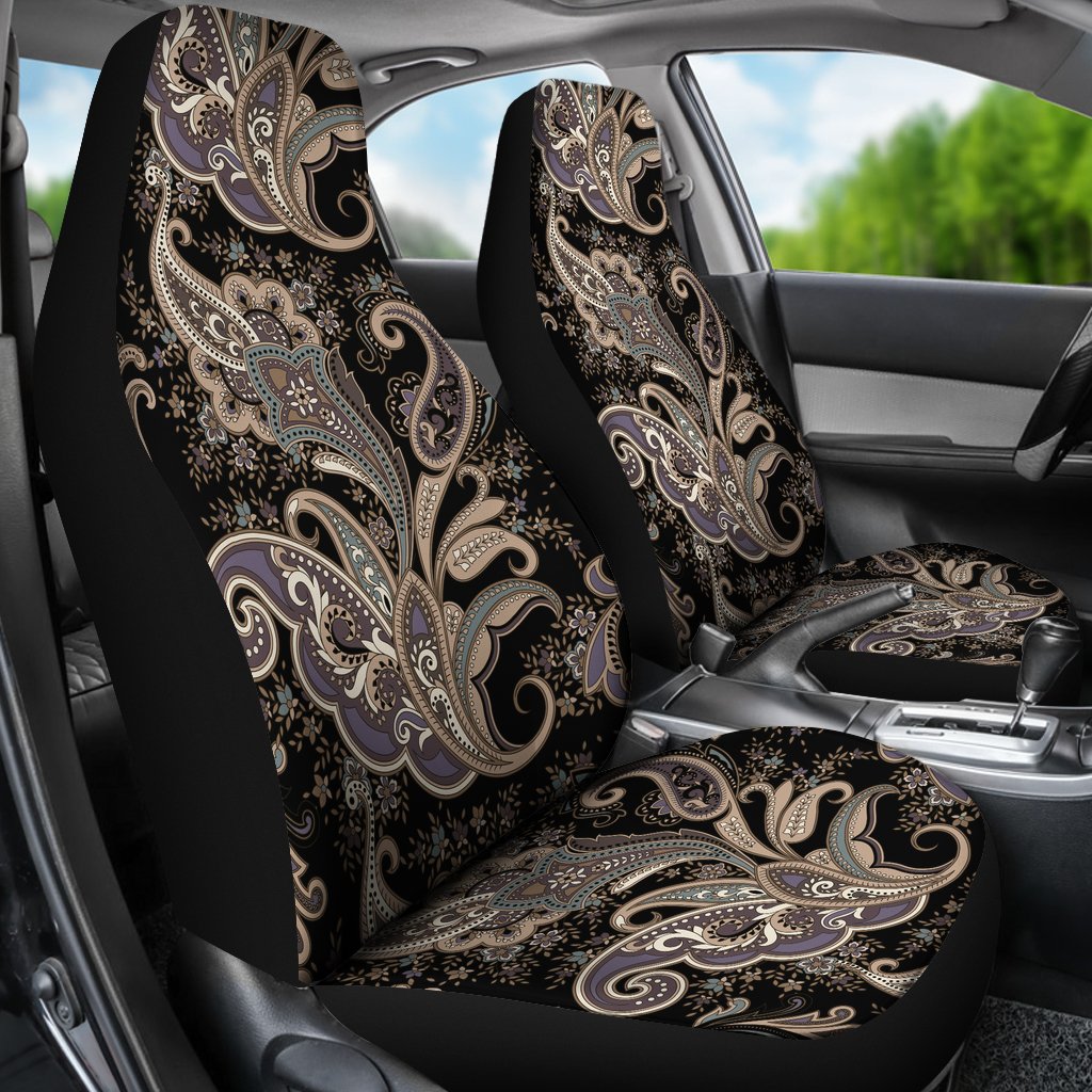 Paisley Mandala Design Print Universal Fit Car Seat Covers
