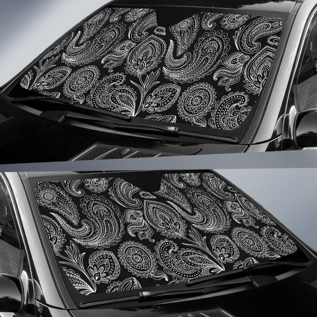 Paisley Pattern Print Design A04 Car Sun Shades-JORJUNE.COM