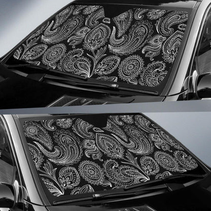 Paisley Pattern Print Design A04 Car Sun Shades-JORJUNE.COM