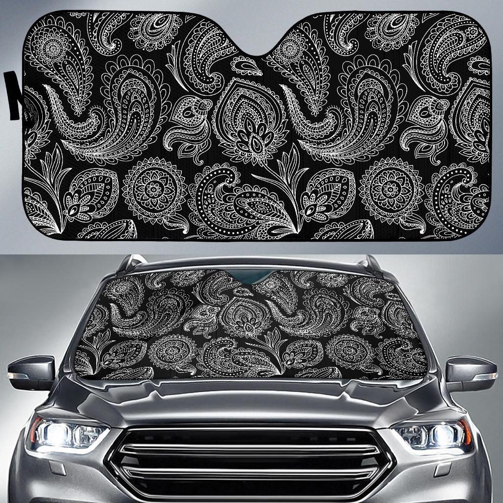 Paisley Pattern Print Design A04 Car Sun Shades-JORJUNE.COM