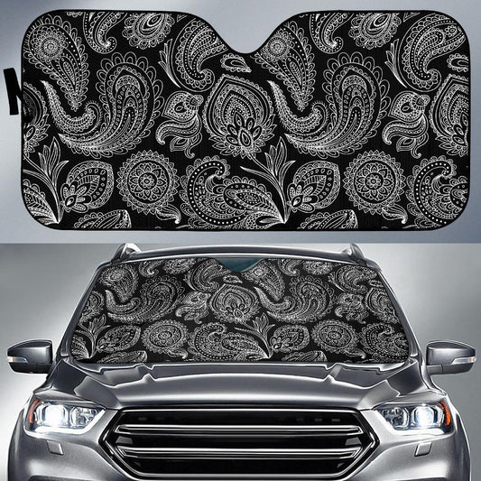 Paisley Pattern Print Design A04 Car Sun Shades-JORJUNE.COM