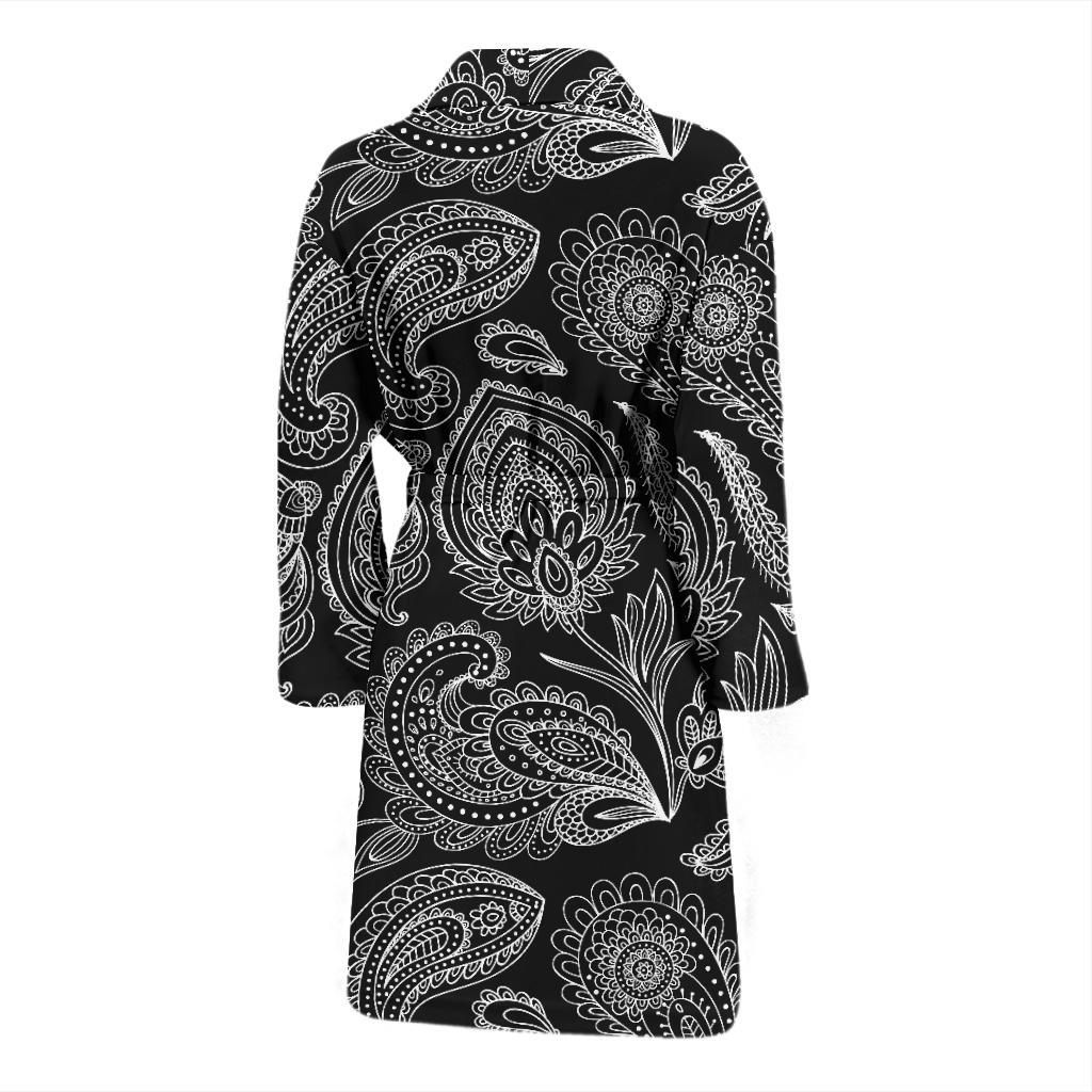 Paisley Pattern Print Design A04 Men Bathrobe-JORJUNE.COM