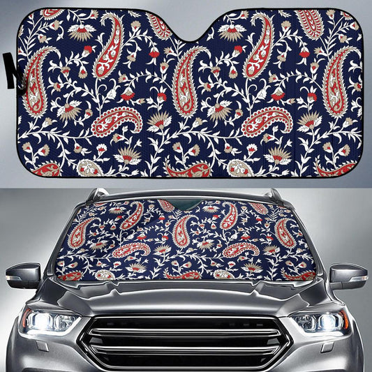 Paisley Pattern Print Design A05 Car Sun Shades-JORJUNE.COM