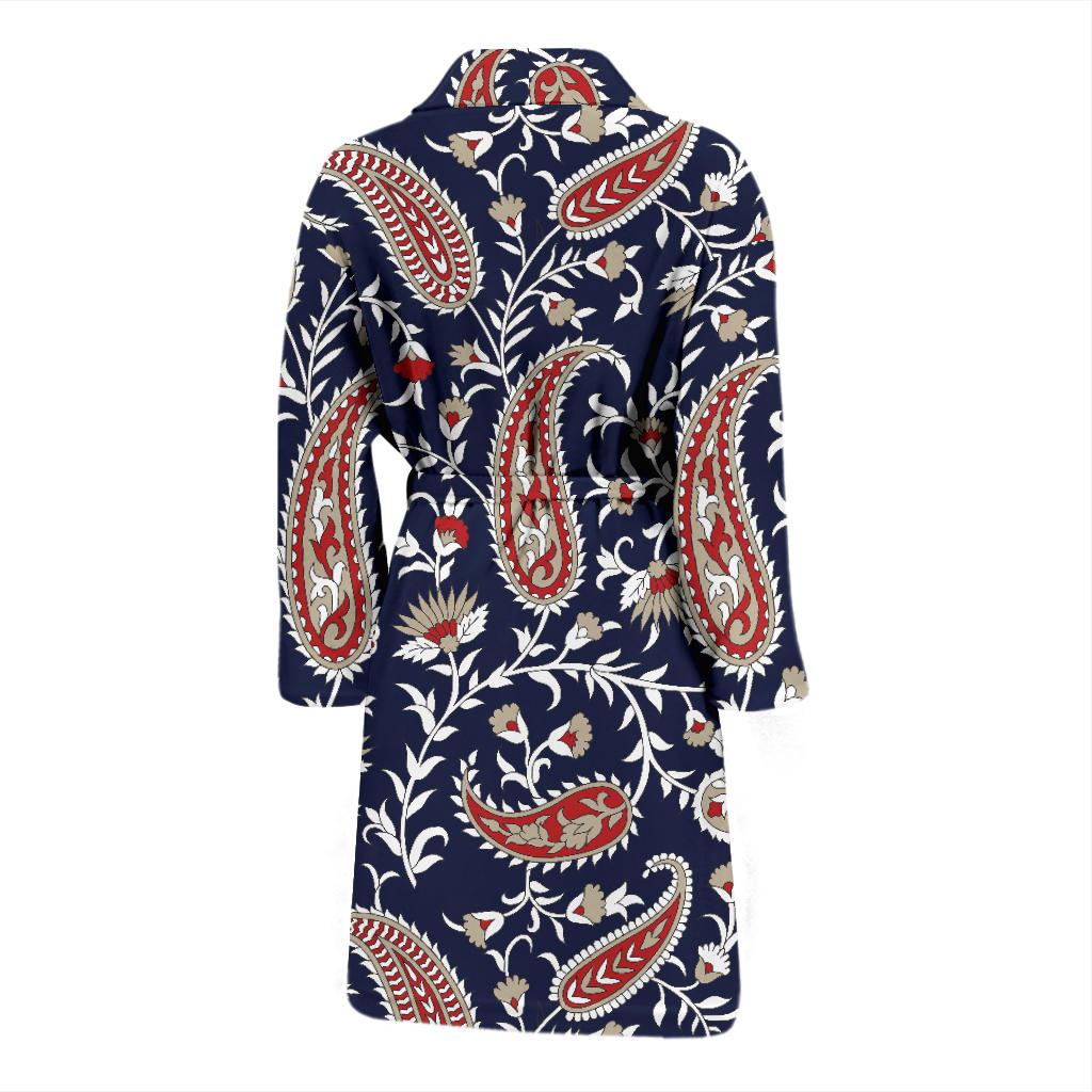 Paisley Pattern Print Design A05 Men Bathrobe-JORJUNE.COM