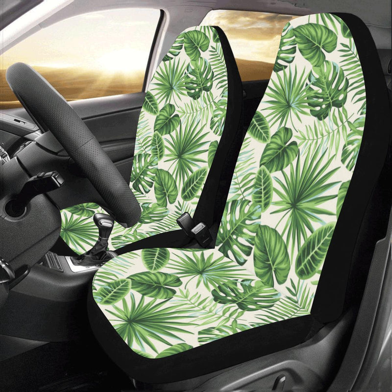 Palm Leaf Pattern Print Design A01 Car Seat Covers (Set of 2)-JORJUNE.COM