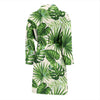 Palm Leaf Pattern Print Design A01 Men Bathrobe-JORJUNE.COM