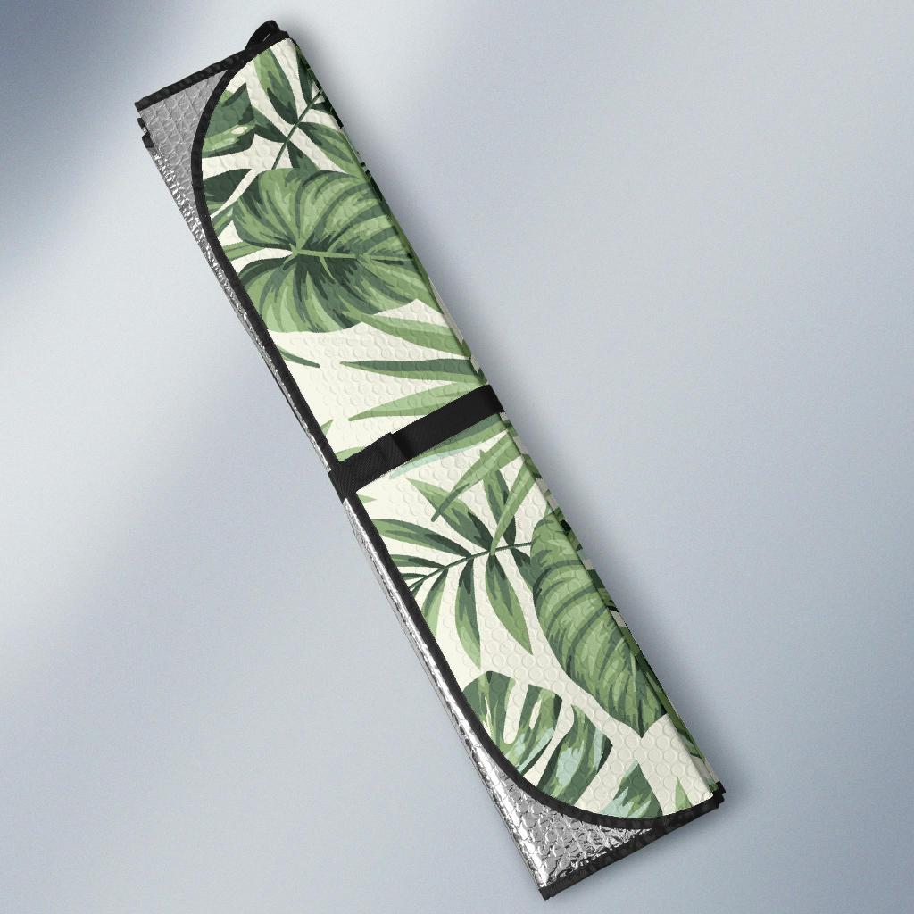 Palm Leaf Pattern Print Design A02 Car Sun Shades-JORJUNE.COM