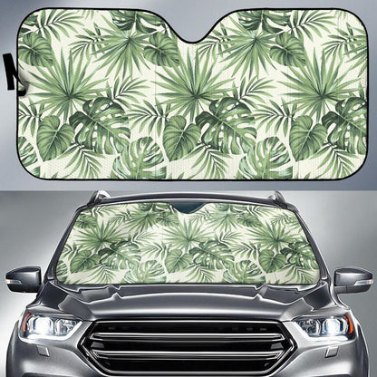 Palm Leaf Pattern Print Design A02 Car Sun Shades-JORJUNE.COM