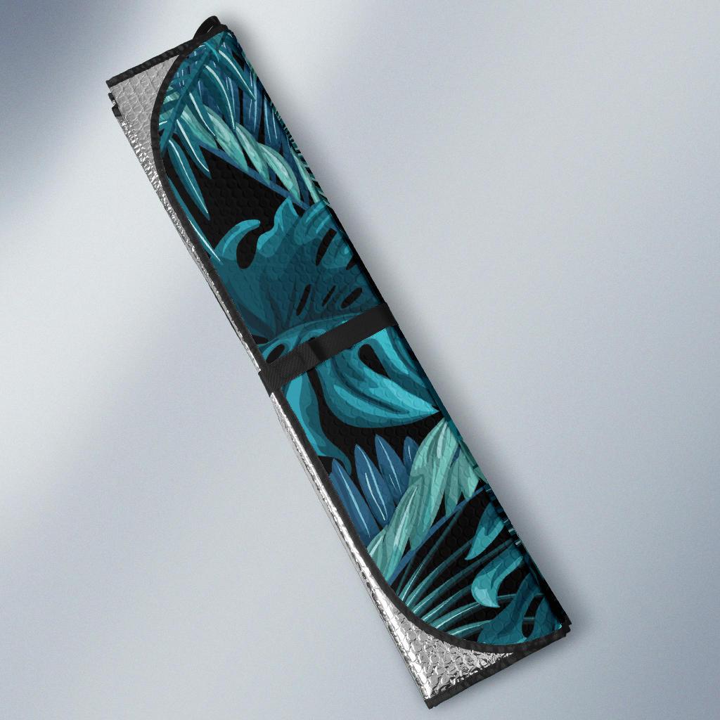 Palm Leaf Pattern Print Design A03 Car Sun Shades-JORJUNE.COM