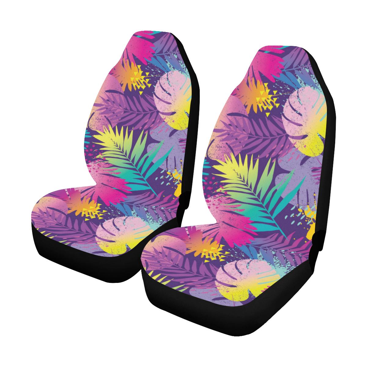 Palm Leaf Pattern Print Design A04 Car Seat Covers (Set of 2)-JORJUNE.COM