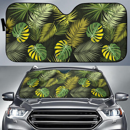 Palm Leaf Pattern Print Design A05 Car Sun Shades-JORJUNE.COM