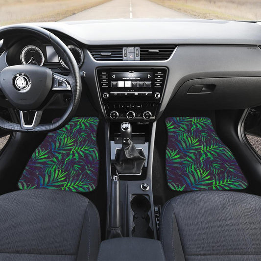 Palm Leaves Pattern Print Design PL01 Car Floor Mats-JORJUNE.COM