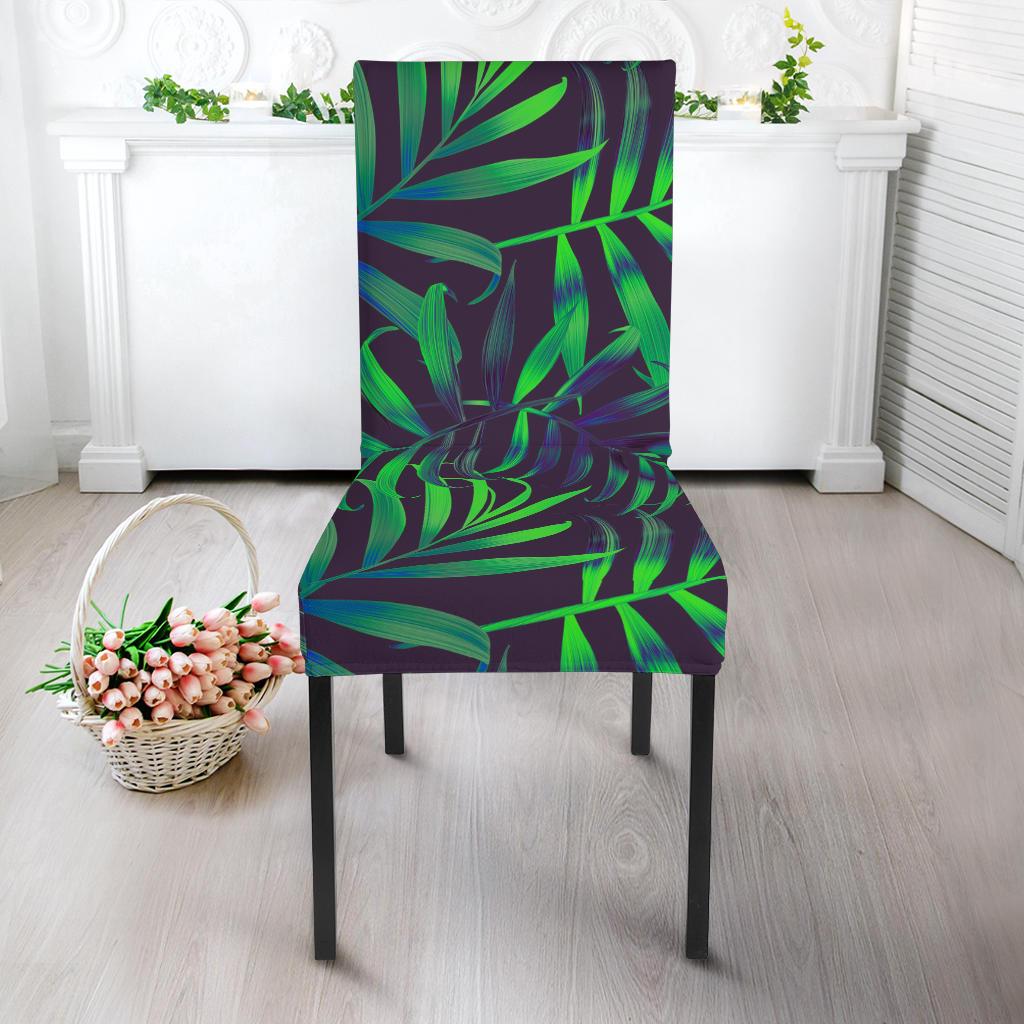 Palm Leaves Pattern Print Design PL01 Dining Chair Slipcover-JORJUNE.COM