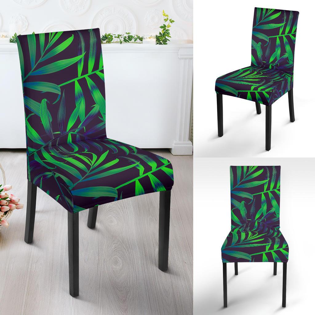 Palm Leaves Pattern Print Design PL01 Dining Chair Slipcover-JORJUNE.COM