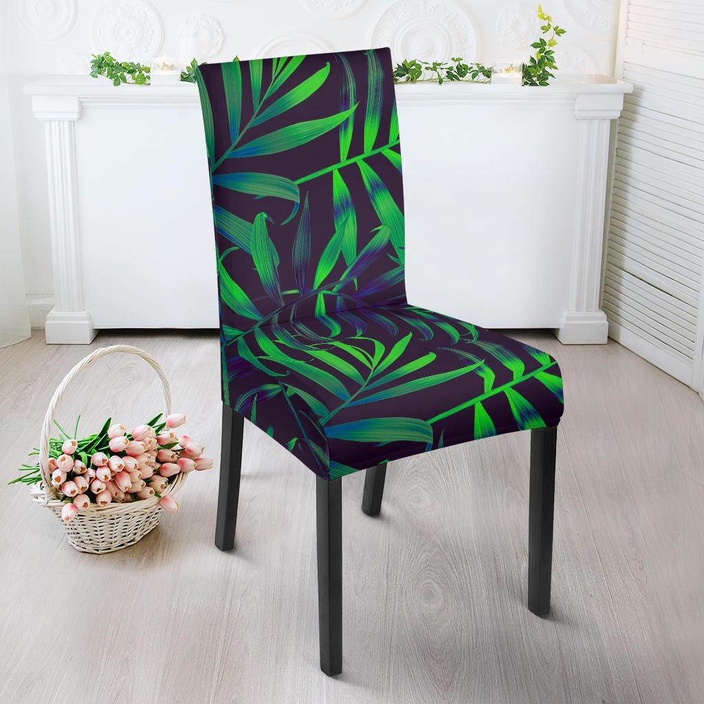 Palm Leaves Pattern Print Design PL01 Dining Chair Slipcover-JORJUNE.COM