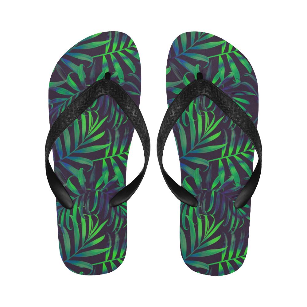 Palm Leaves Pattern Print Design PL01 Flip Flops-JorJune