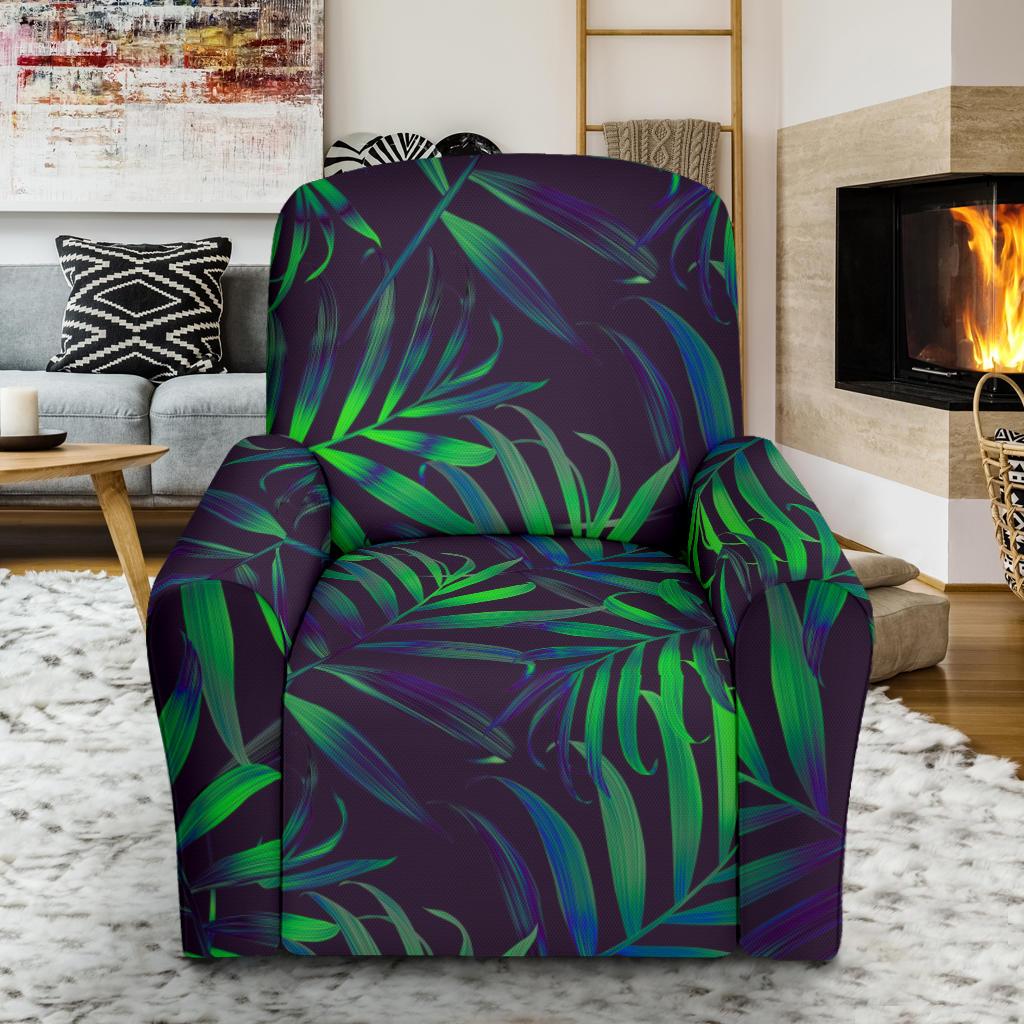 Palm Leaves Pattern Print Design PL01 Recliner Slipcover-JORJUNE.COM