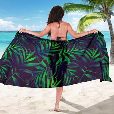 Palm Leaves Pattern Print Design PL01 Sarong Pareo Wrap-JORJUNE.COM