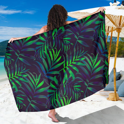 Palm Leaves Pattern Print Design PL01 Sarong Pareo Wrap-JORJUNE.COM