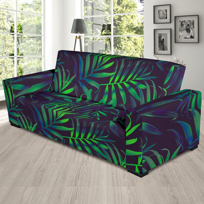 Palm Leaves Pattern Print Design PL01 Sofa Slipcover-JORJUNE.COM