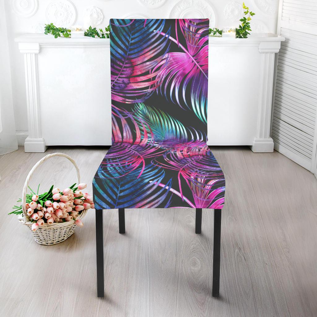 Palm Leaves Pattern Print Design PL010 Dining Chair Slipcover-JORJUNE.COM