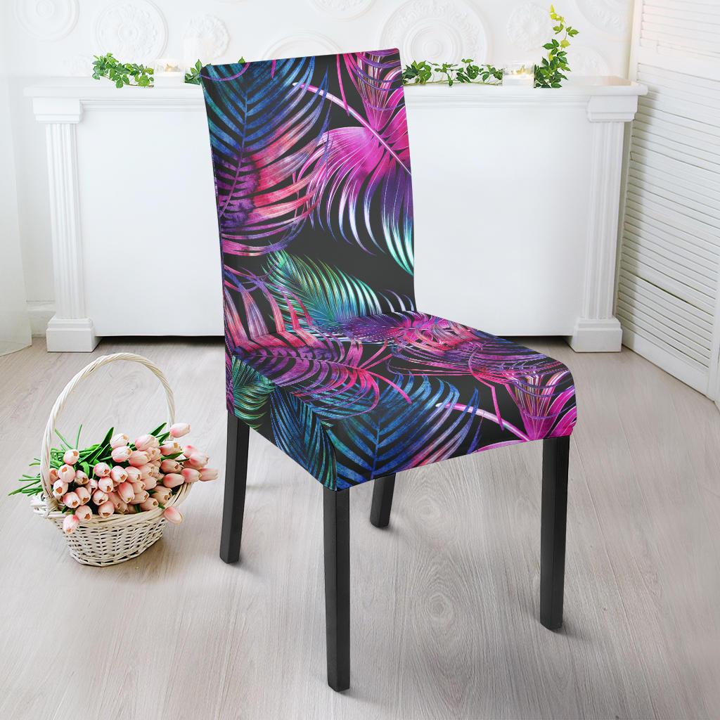 Palm Leaves Pattern Print Design PL010 Dining Chair Slipcover-JORJUNE.COM