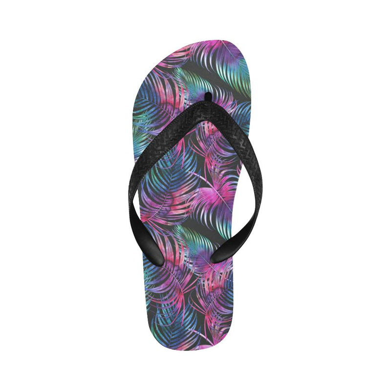 Palm Leaves Pattern Print Design PL010 Flip Flops-JorJune