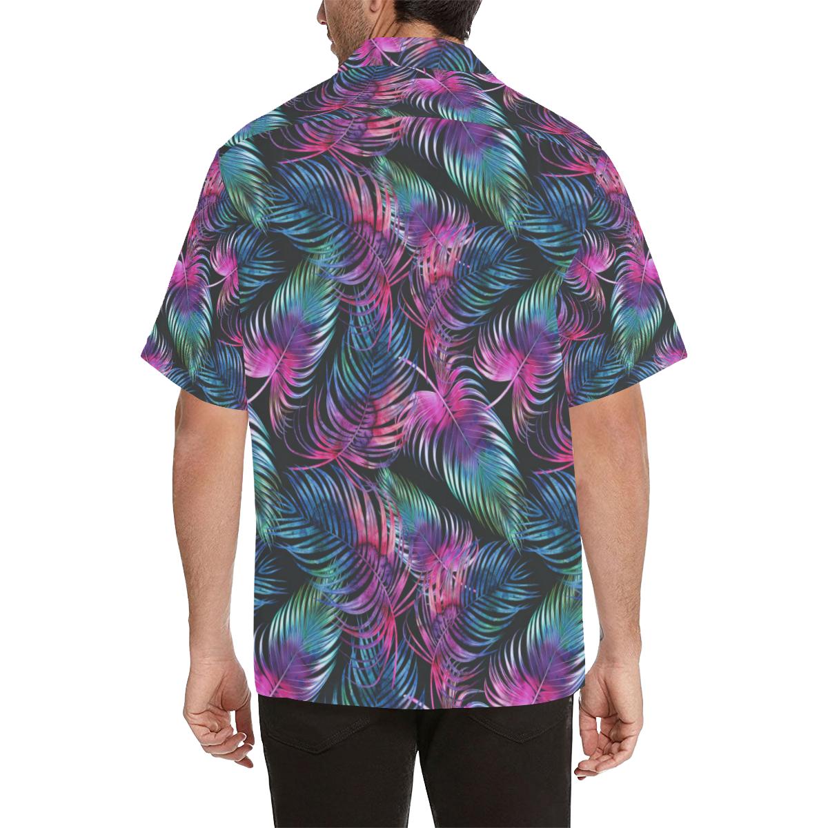 Palm Leaves Pattern Print Design PL010 Men Hawaiian Shirt-JorJune