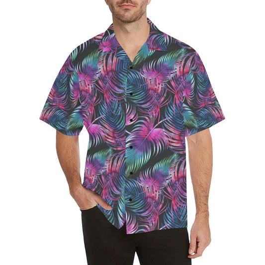 Palm Leaves Pattern Print Design PL010 Men Hawaiian Shirt-JorJune