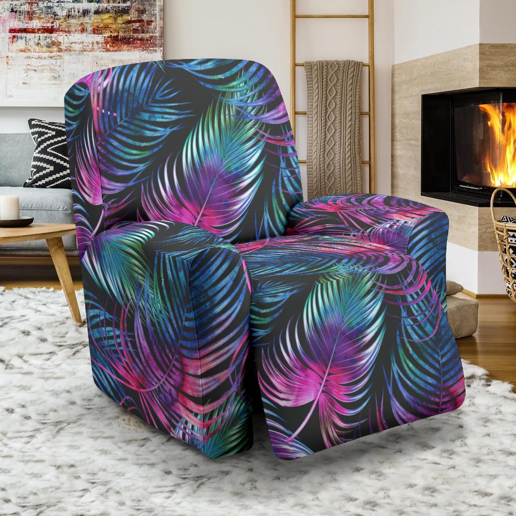 Palm Leaves Pattern Print Design PL010 Recliner Slipcover-JORJUNE.COM