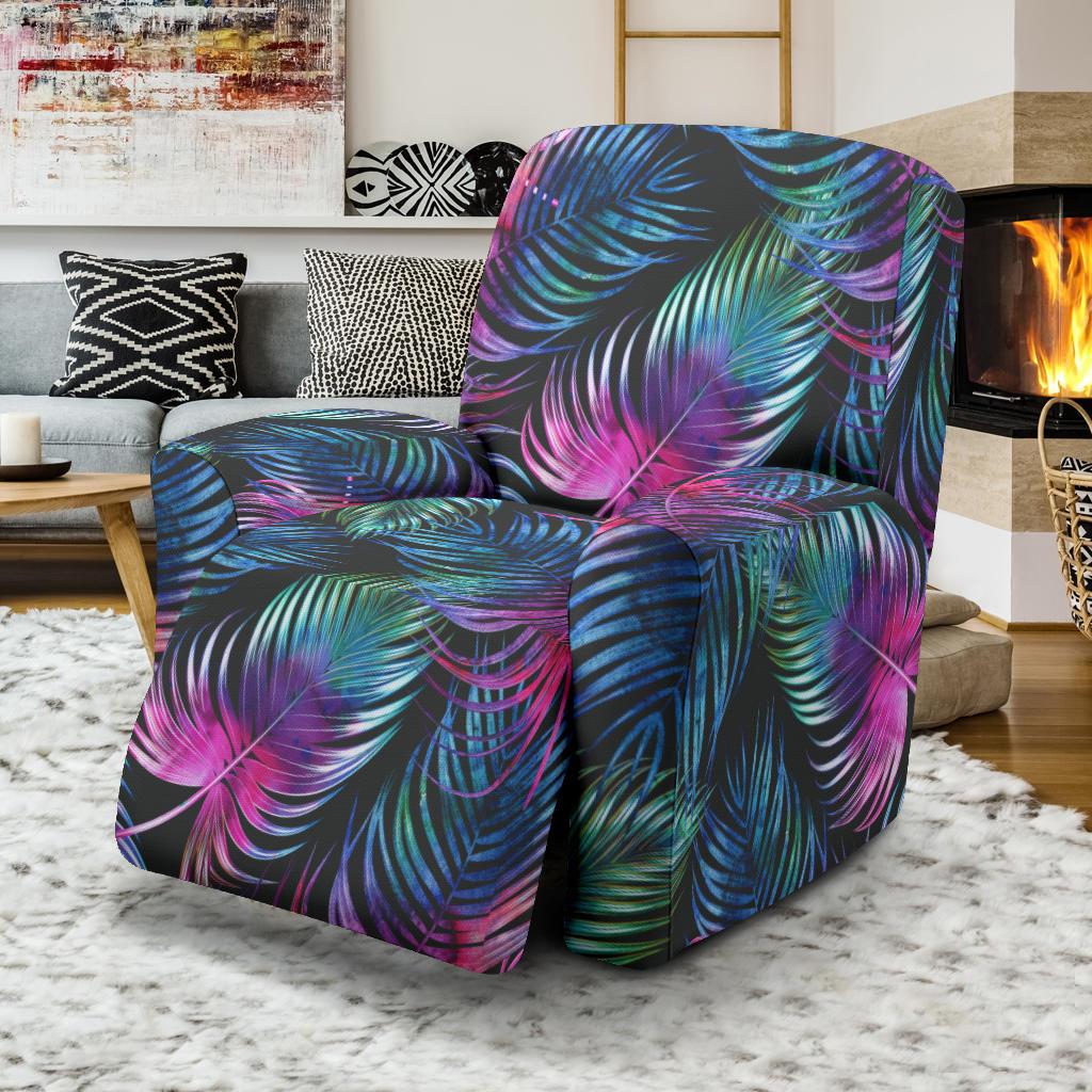 Palm Leaves Pattern Print Design PL010 Recliner Slipcover-JORJUNE.COM