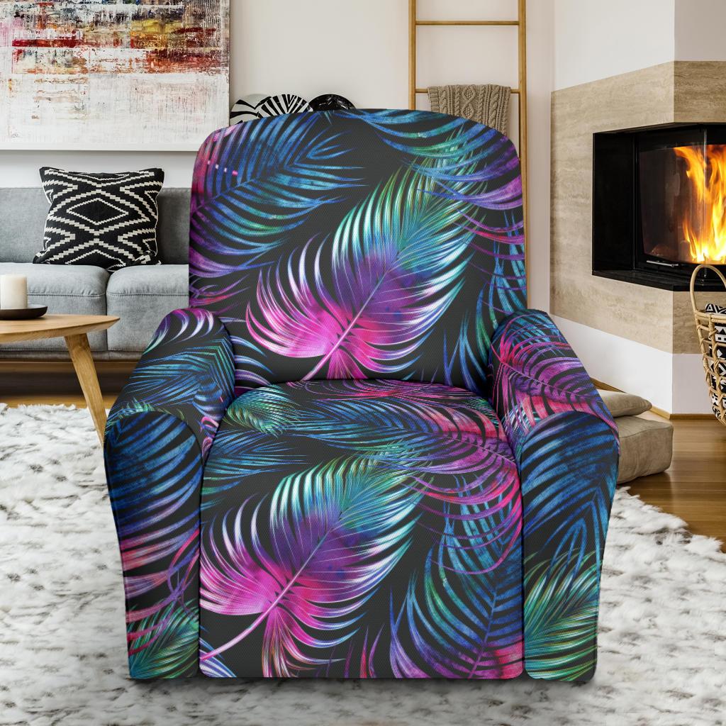 Palm Leaves Pattern Print Design PL010 Recliner Slipcover-JORJUNE.COM