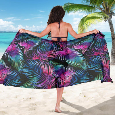 Palm Leaves Pattern Print Design PL010 Sarong Pareo Wrap-JORJUNE.COM