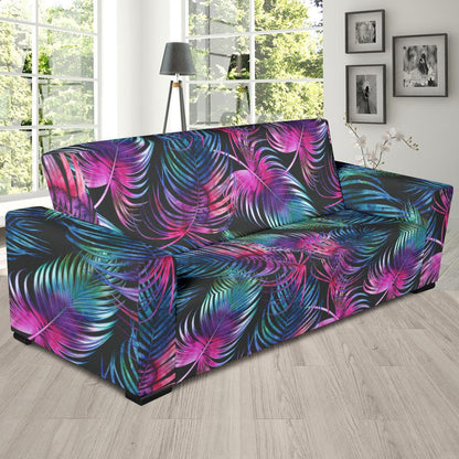 Palm Leaves Pattern Print Design PL010 Sofa Slipcover-JORJUNE.COM