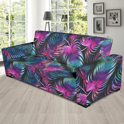Palm Leaves Pattern Print Design PL010 Sofa Slipcover-JORJUNE.COM