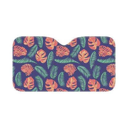 Palm Leaves Pattern Print Design PL011 Car Sun Shade-JorJune