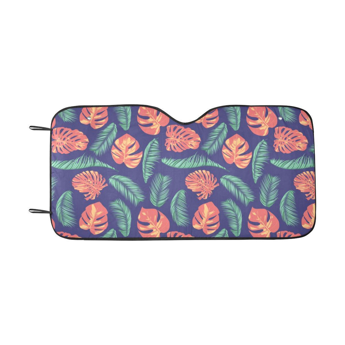 Palm Leaves Pattern Print Design PL011 Car Sun Shade-JorJune