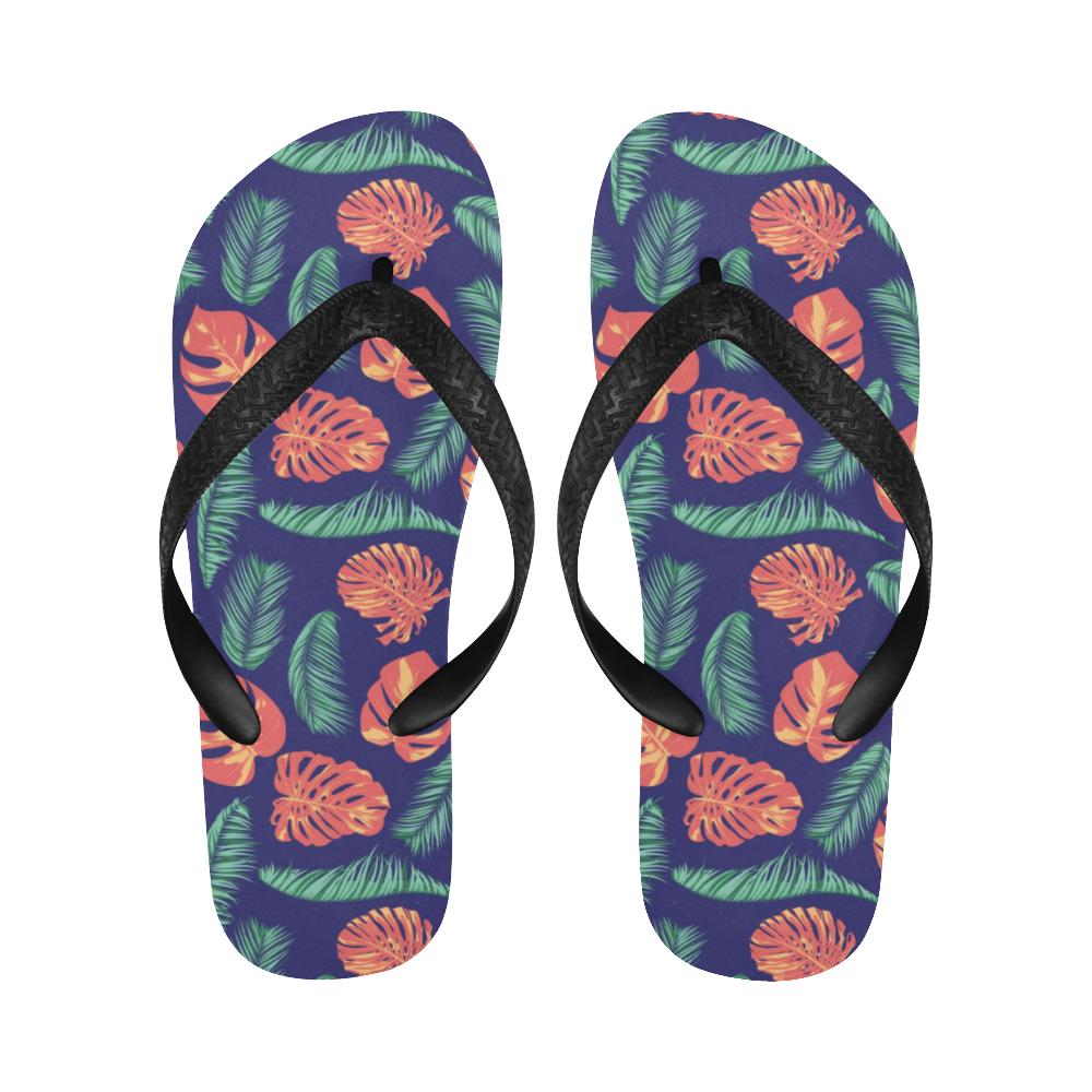 Palm Leaves Pattern Print Design PL011 Flip Flops-JorJune