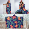 Palm Leaves Pattern Print Design PL011 Hooded Blanket-JORJUNE.COM