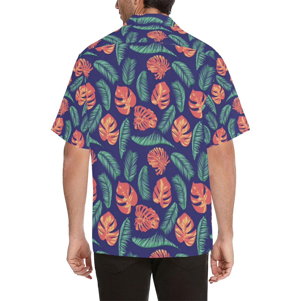 Palm Leaves Pattern Print Design PL011 Men Hawaiian Shirt-JorJune