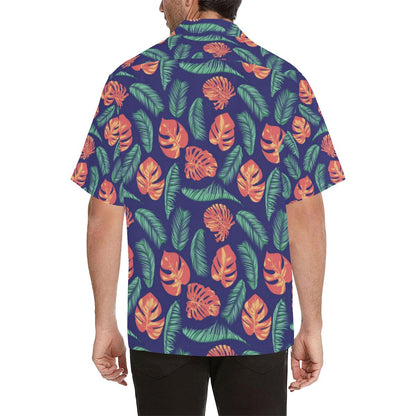 Palm Leaves Pattern Print Design PL011 Men Hawaiian Shirt-JorJune