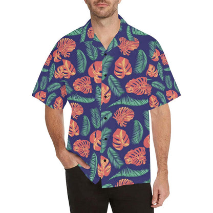 Palm Leaves Pattern Print Design PL011 Men Hawaiian Shirt-JorJune