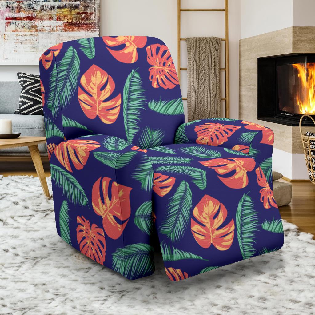 Palm Leaves Pattern Print Design PL011 Recliner Slipcover-JORJUNE.COM