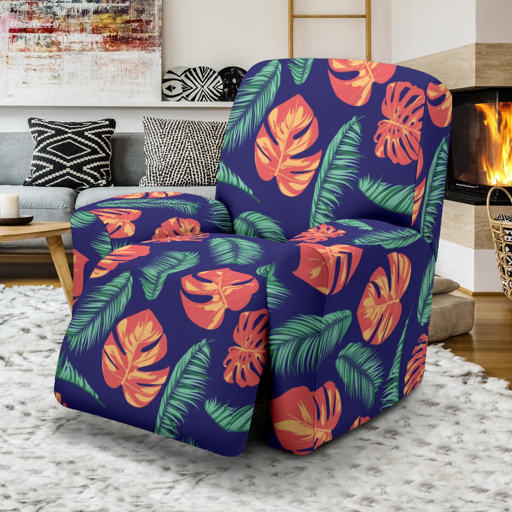 Palm Leaves Pattern Print Design PL011 Recliner Slipcover-JORJUNE.COM