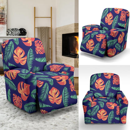 Palm Leaves Pattern Print Design PL011 Recliner Slipcover-JORJUNE.COM