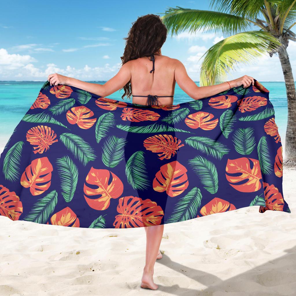 Palm Leaves Pattern Print Design PL011 Sarong Pareo Wrap-JORJUNE.COM