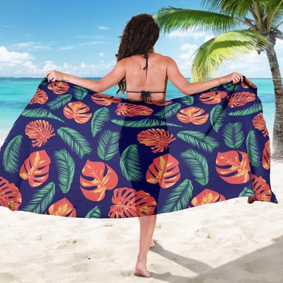 Palm Leaves Pattern Print Design PL011 Sarong Pareo Wrap-JORJUNE.COM