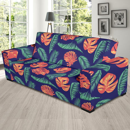 Palm Leaves Pattern Print Design PL011 Sofa Slipcover-JORJUNE.COM