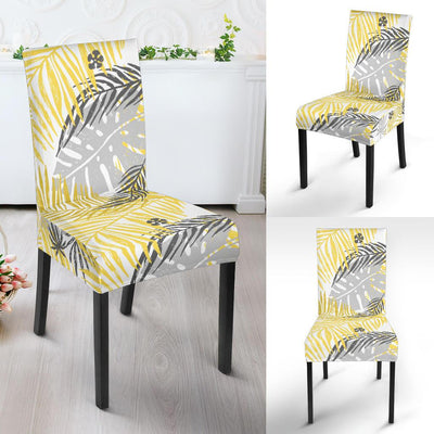 Palm Leaves Pattern Print Design PL012 Dining Chair Slipcover-JORJUNE.COM