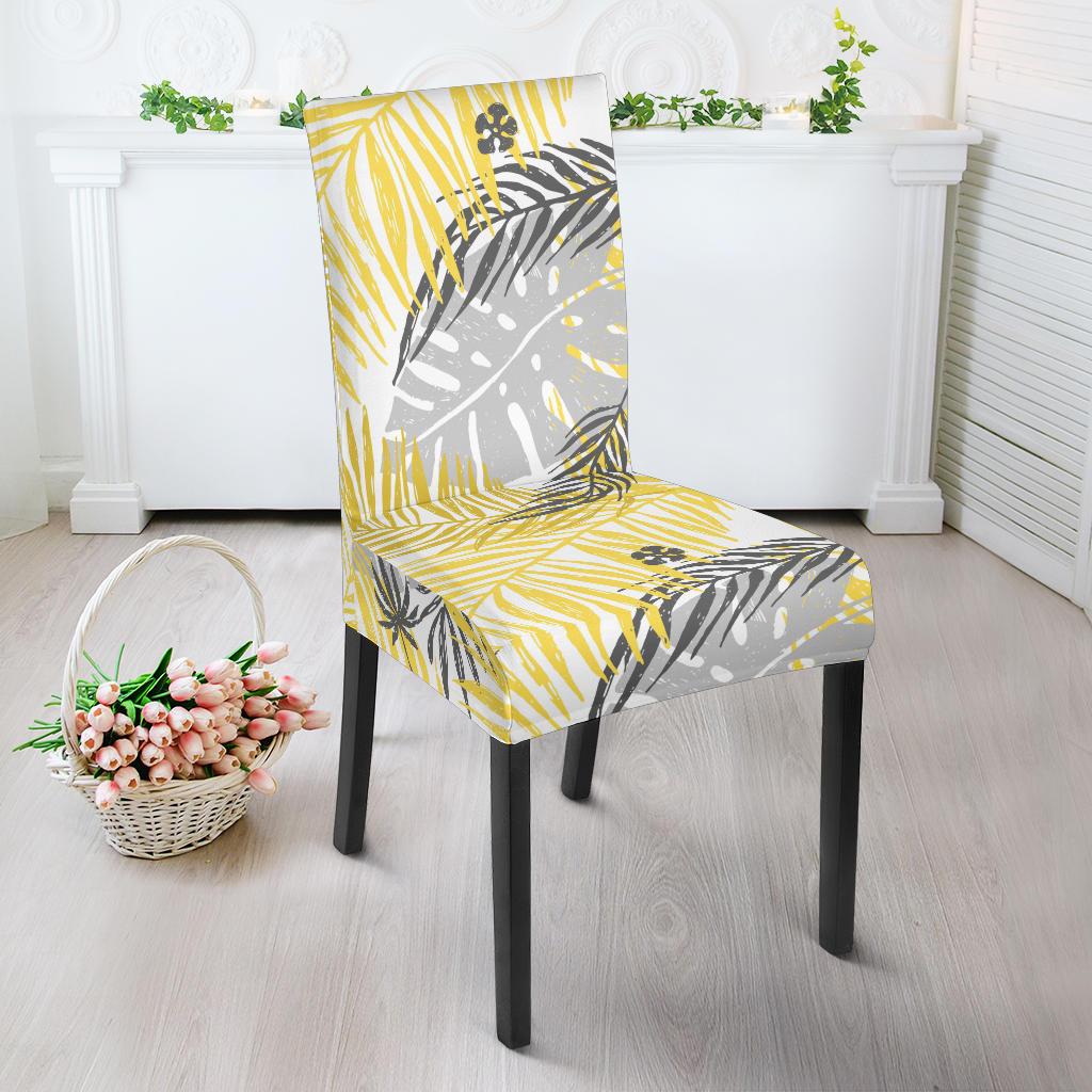 Palm Leaves Pattern Print Design PL012 Dining Chair Slipcover-JORJUNE.COM